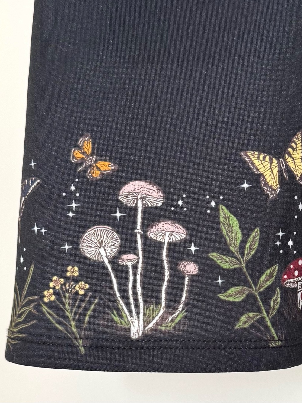Hot Topic Black Mushroom Border Babydoll Dress Size Large - Picture 3 of 9